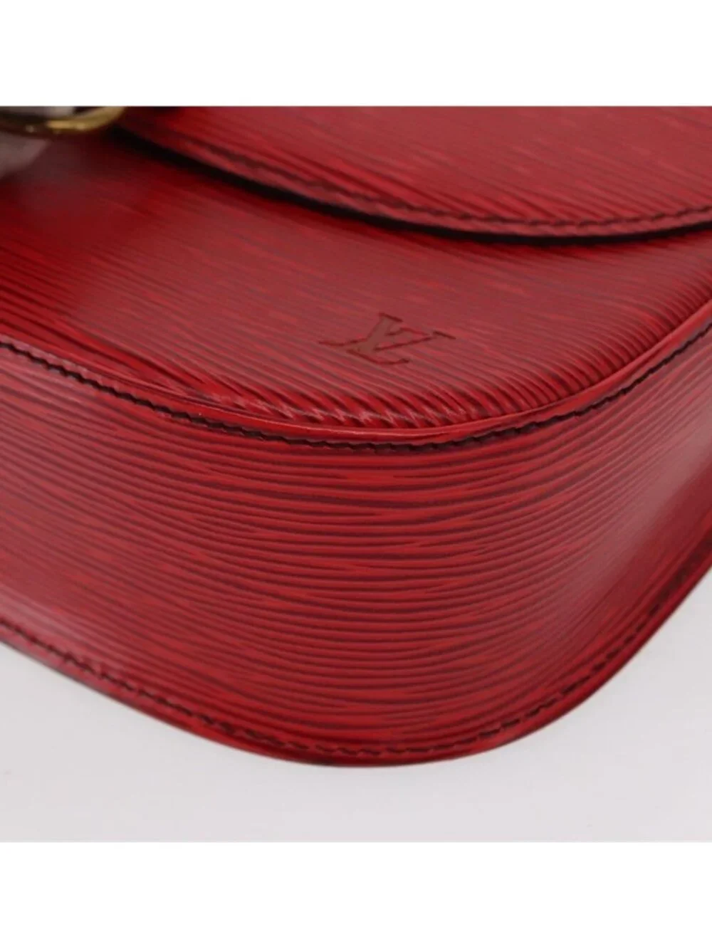 Authentic LOUIS VUITTON Epi Saint Cloud GM Shoulder Bag Red M52197 LV